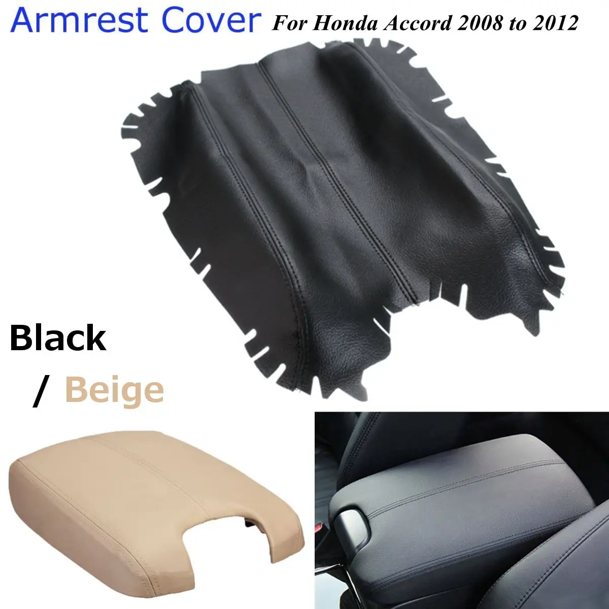 

1PC Car Comfortable Armrest Cover Leather Console LID Armrest Covers For Honda For Accord 2008 2009 2010 2011 2012 Car Styling