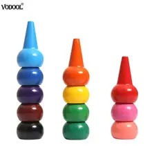 12 шт. нетоксичные детские безопасные цветные карандаши детские 3D пальчиковые художественные принадлежности детский сад Развивающие детские канцелярские принадлежности 12 цветов