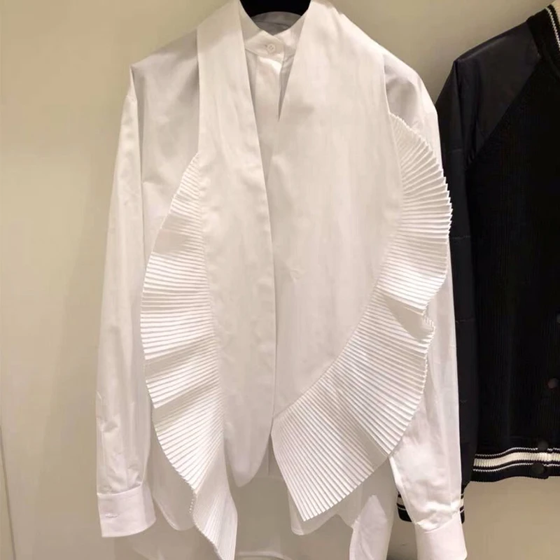  SuperAen 2019 Spring New Women Shirt Solid Color Wild Casual Fashion Blouses and Tops Female Cotton