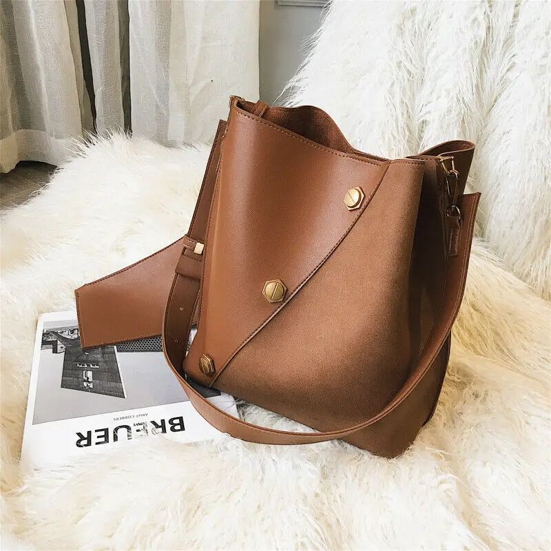 

2019 New Fashion Women Bag Ladies Simple PU Leather Handbag Frosted Messenger Shoulder Crossbody Bag Large High Quality
