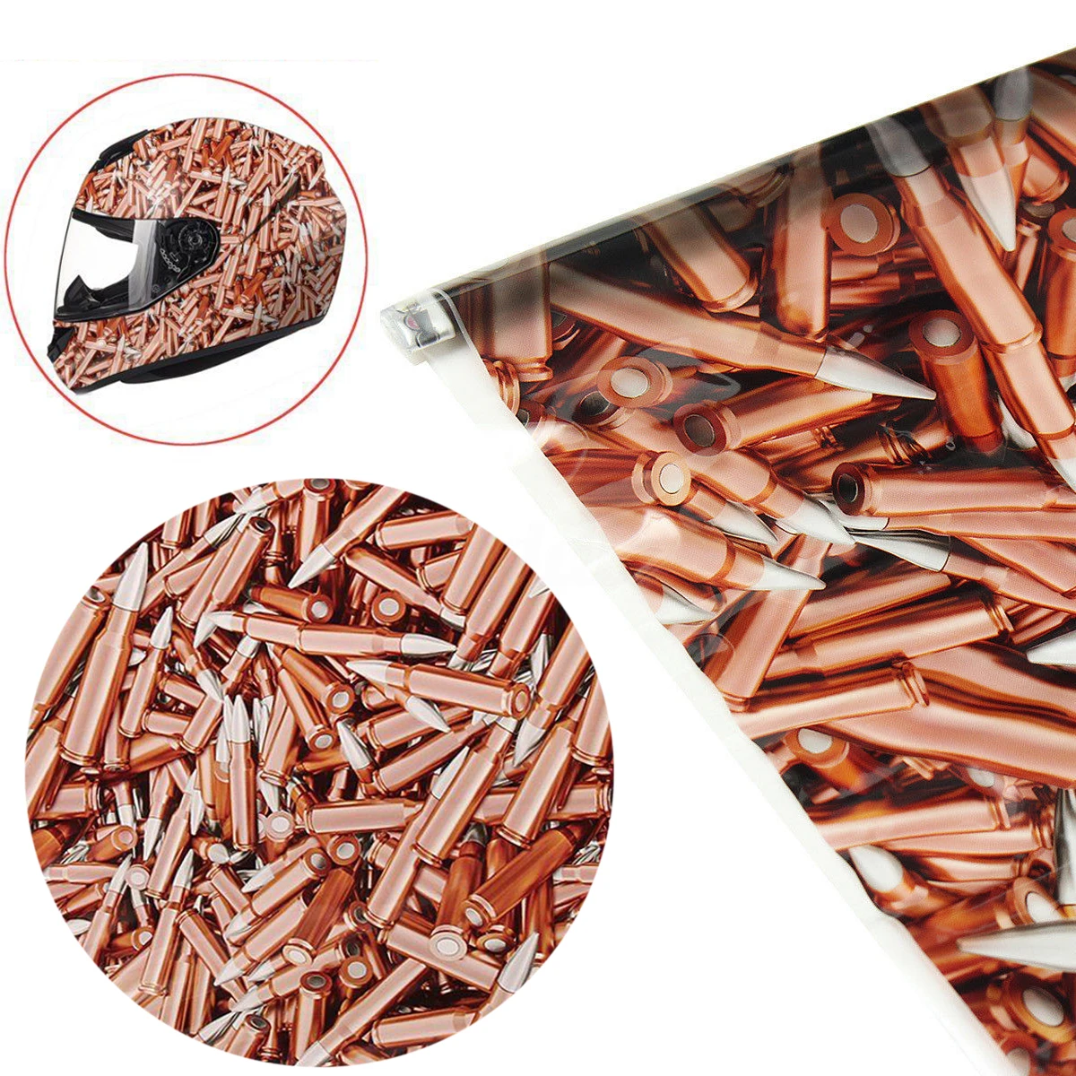 

1PC 0.5*1m Golden Warhead Hydrographic Water Transfer Film Hydro Dipping Print