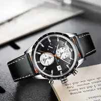 MEGALITH Top Brand Luxury Man's Quartz Wristwatch Waterproof Fashion Sports Chronograp Leather Mens Watches Watch For Male Clock