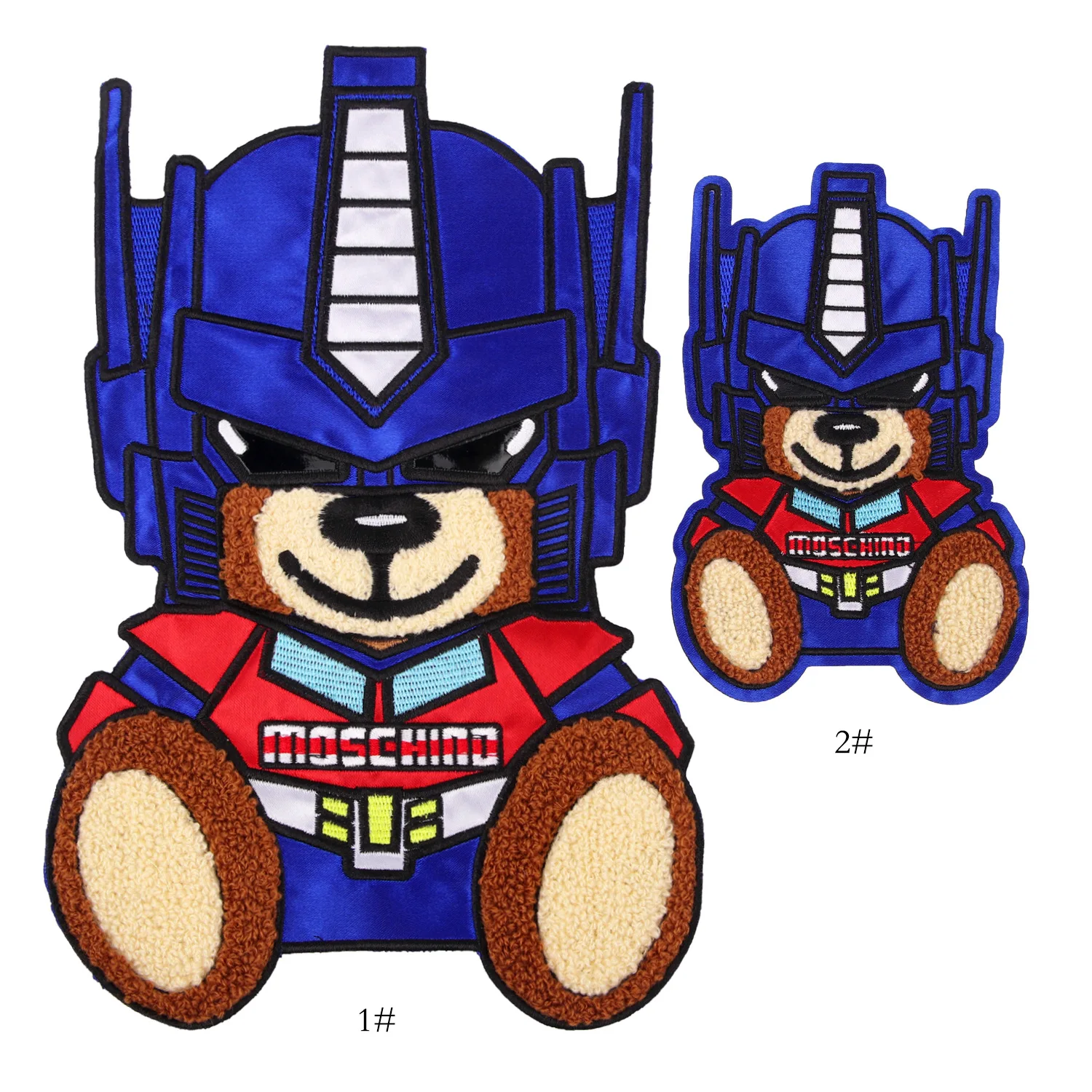 

GUGUTREE towel embroidery big robot bear patches animal patches badges applique patches for clothing ZK-234