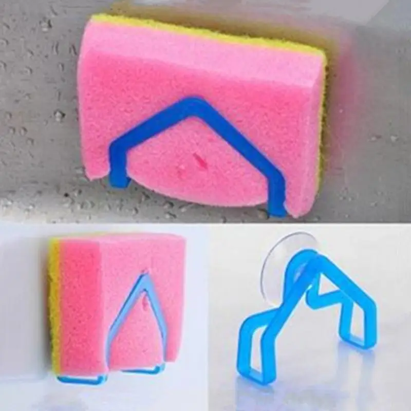 1PPC الالتصاق شماعات تخزين الرف كليب ل الليفة الإسفنج تجوب القماش المطبخ بالوعة شفط حامل الإسفنج تخزين الرف