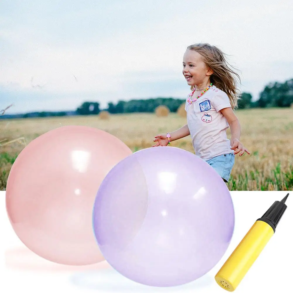 

Bubble Balloon Inflatable Funny Toy Ball with pump Amazing Tear-Resistant Super Gift Inflatable Balls for Outdoor Play