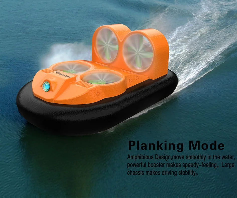 

GV160 2 In 1 RC Boat Hovercraft Ground Effect Vehicle Toy LED/FPV 2.4G 7CH High Speed Effect Anti-Crashed RC Car Kid Toy