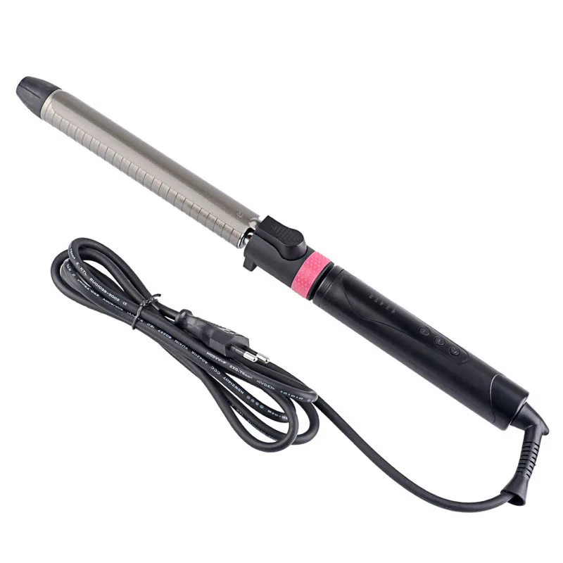 

Hair Curler Curling Wand Iron Rotatable Hair Styler Wet&Dry Tongs Curly Hair Styling Tools Temperature Adust 25Mm(Eu Plug)