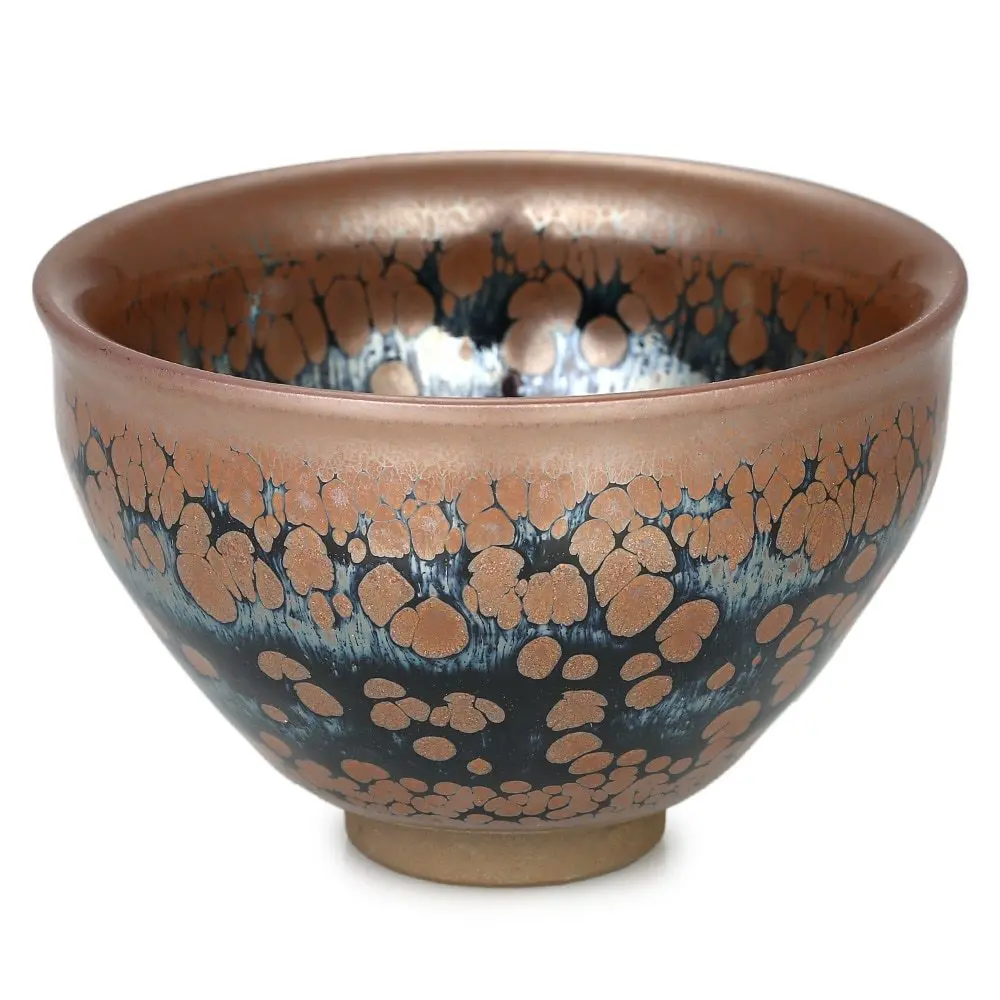 

Partridge Feather Tenmoku Tea Cup Mini Tea Bowl Chinese Kungfu Tea Cup Arts and Crafts from Chinese Vintage Style Glaze Teaware