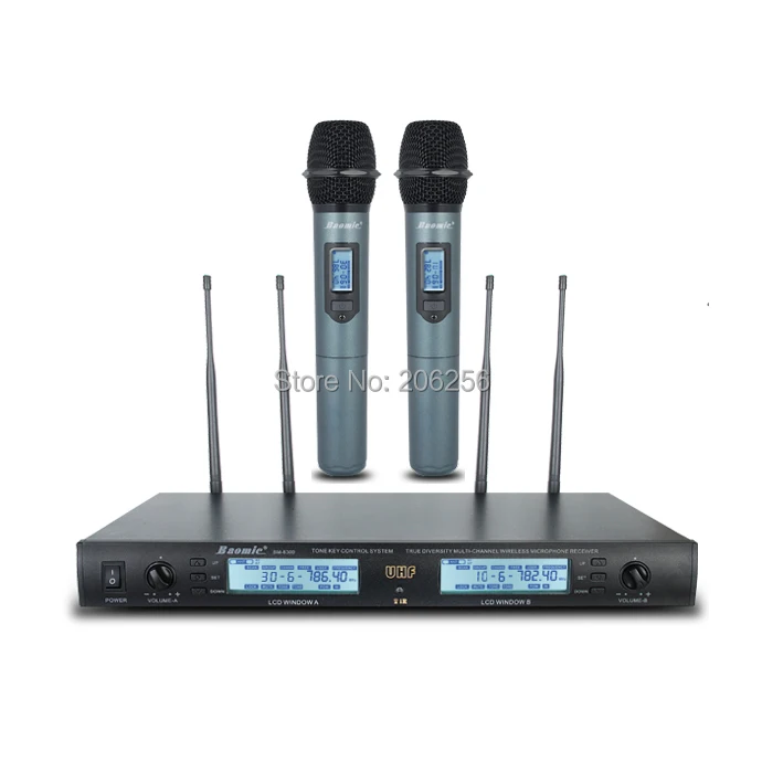 Boutique Recommend Baomic BM-8300 UHF TRUE DIVERSITY Wireless Microphone Professional Karaoke Engineering Dedicated 630-660MHz |