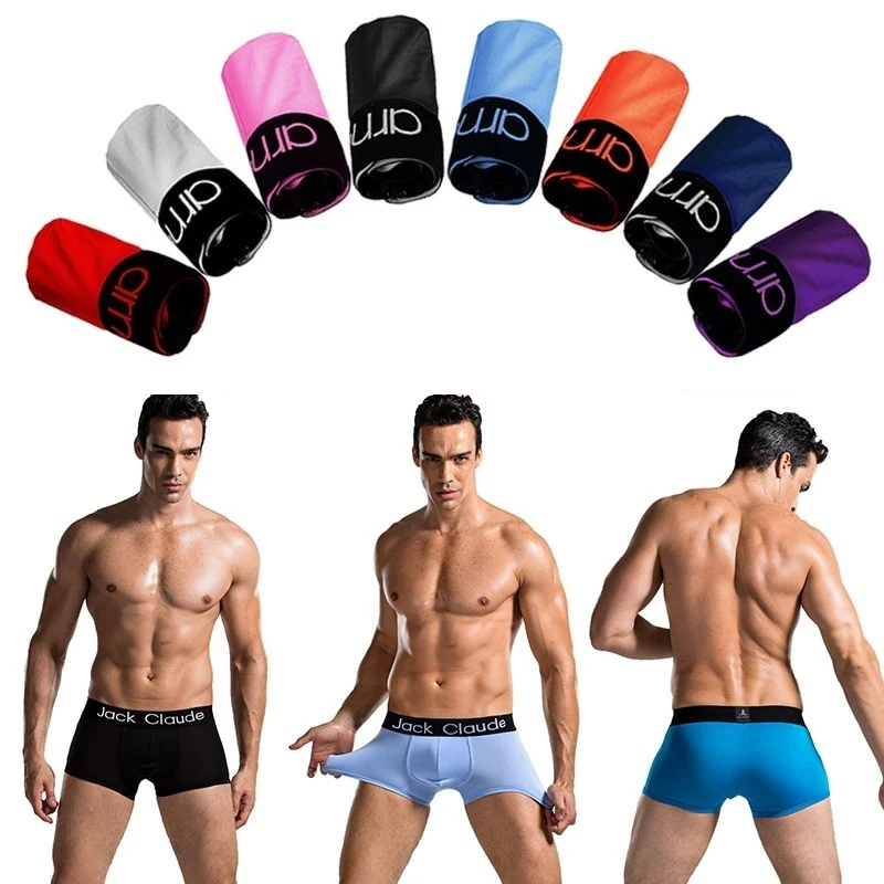 

5Pcs Lot Comfortable Mens Casual solid Breathable Underwear Boxers Cotton Boxers Men Trunks Breathable Underwear cueca masculina