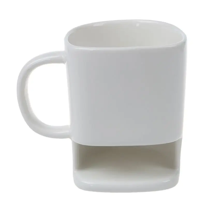 

1PC 8.8oz Dunk Mug Ceramic Cookies Mug Cookie Coffee Mug Cup with Biscuit Pocket Holder