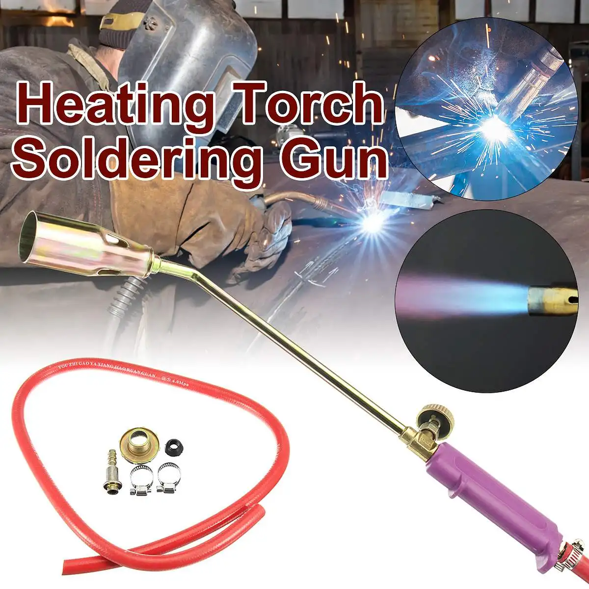 New Heating Torch Soldering Gu n Propane Gas Blowing Plumber Roofing