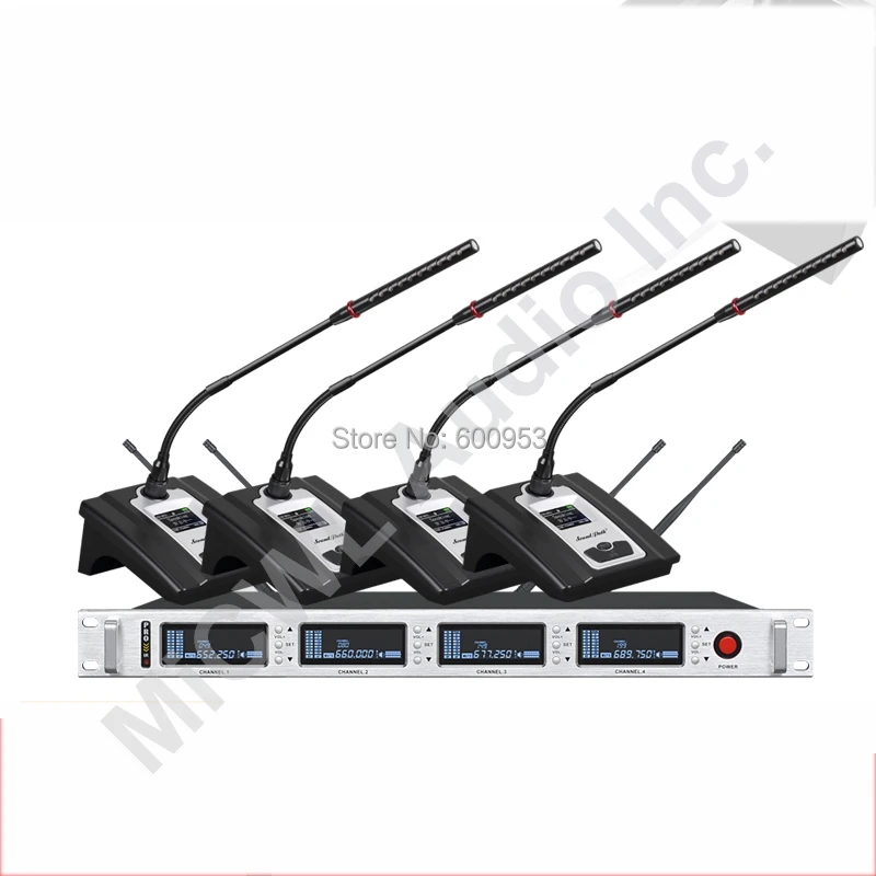 Us 392 0 30 Off Micwl 4 Gooseneck Press Conference Wireless Meeting Room Microphone System Skm9000 Champagne Gold Black Limited Edition In