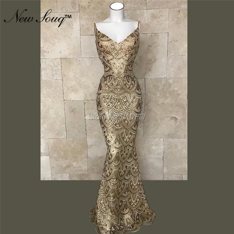 

Simple Mermaid Evening Dresses 2019 Couture Prom Dress Arabic Aibye Robe De Soiree V Neck Lace Muslim Party Gowns Kaftan Vestido