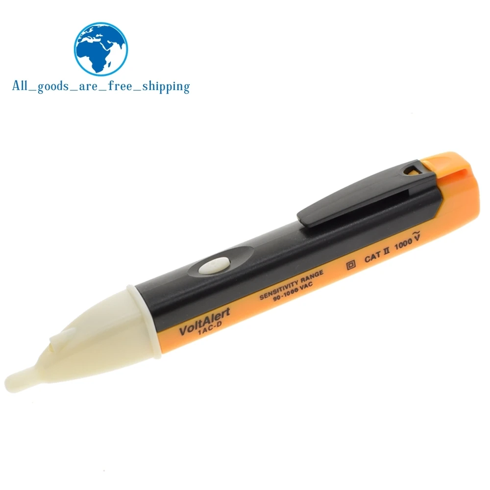 

TZT 90-1000V Electric Socket Wall AC Power Outlet Voltage Alert Detector Sensor LED Tester LED Indicator Light Voltage Alert Pen