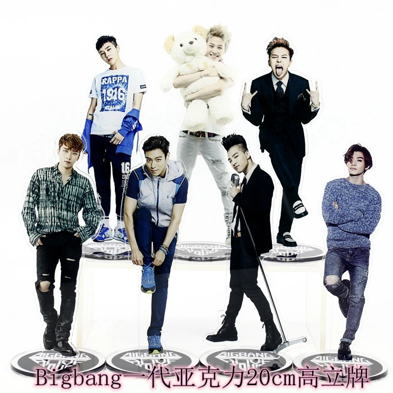 [MYKPOP]BIGBANG акриловая модель фигуры стоячая пластина коллекция фанатов KPOP 20 см в