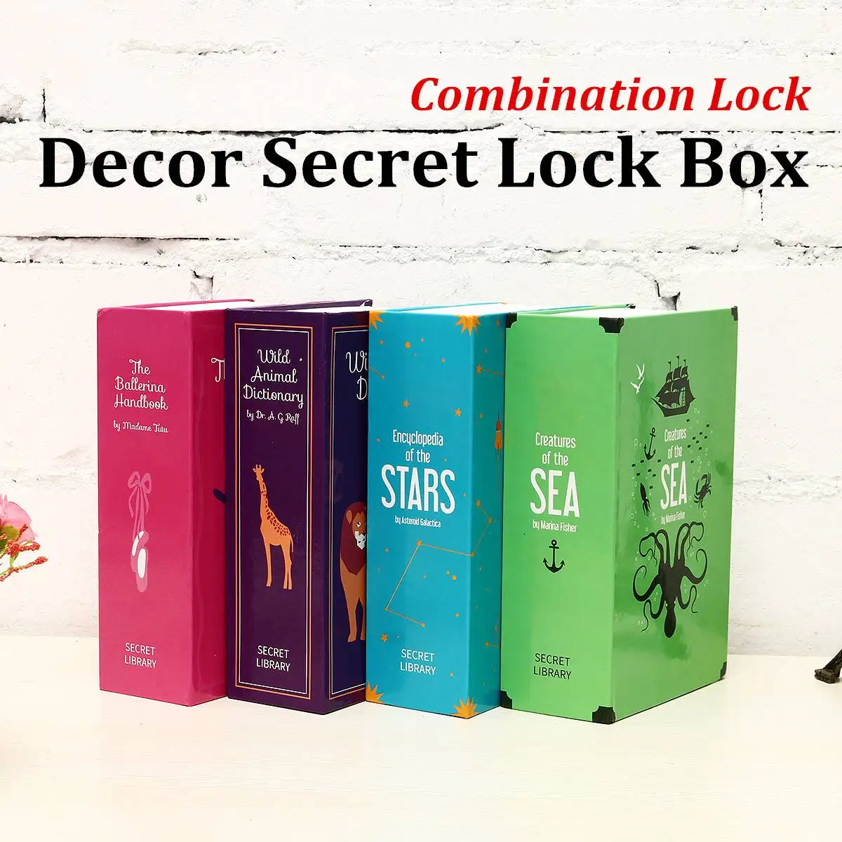 Дешево 18x11,5x5,5 см, сейф с паролем, мини ящик для хранения, для дома, для рукоделия, книга, секретный безопасный замок, для хранения наличных денег, мон...