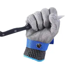 Высококачественные мясные рабочие защитные перчатки из нержавеющей стали с гибким ремешком на запястье