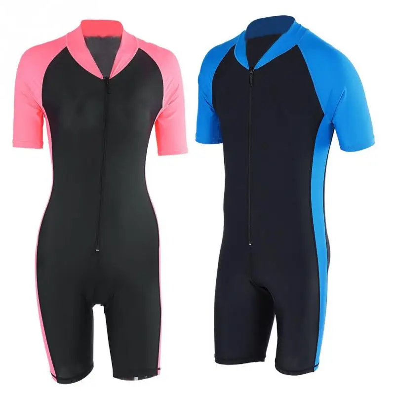 Men Women Lycra Short Sleeve Triathlon Wetsuit One piece Surfing Wet