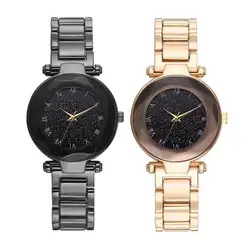 Для женщин часы лучший бренд класса люкс кварцевые римские цифровые наручные часы сталь Группа relogio feminino