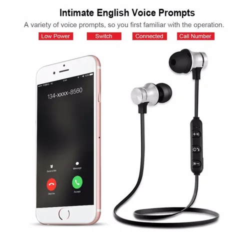 brand new SOONHUA Wireless Magnetic Headphone V4.2 Bluetooth Headset Neckband Handsfree Sport Stereo Earphones For iPhone Xiaomi Karachi