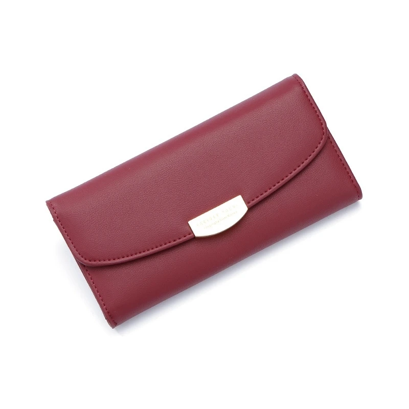 

Forever Young Wallet Female Korean Version Buckle Long Section Wallet Ladies Wallet Multi-Card Hand Clutch