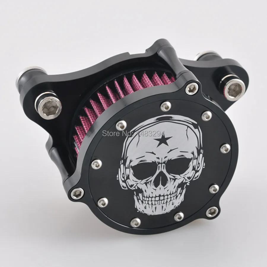 Aluminum Air filter Cleaner System Performance Kit Music Skull Style Fits For Harley Sportster 1200 883 91 16|Воздушные фильтры и