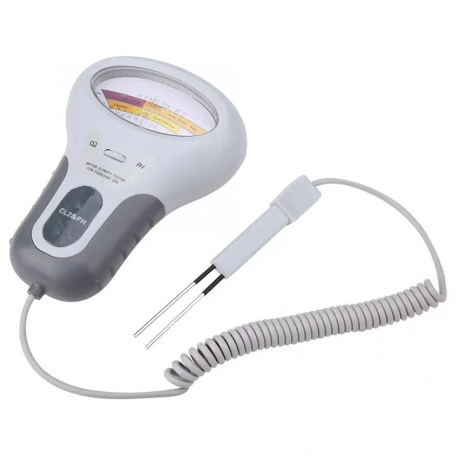

PC-102B CL2 Chlorine & PH Tester Swimming Pool Spa Water Quality Analyzer with Probe PH Measuring Tool Swimming Pool Water Meter