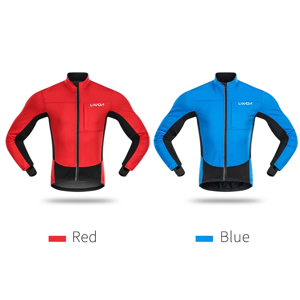 Мужская ветрозащитная куртка Lixada для велоспорта, зимняя теплая флисовая куртка MTB для езды на велосипеде, одежда для бега, спортивная куртка, пальто