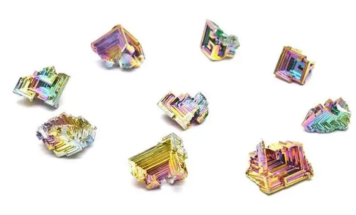 1pcs Dropshipping natural Beautiful gift rainbow bismuth specimen crystal ore healing mineral rough Bismuth Green metal | Дом и сад