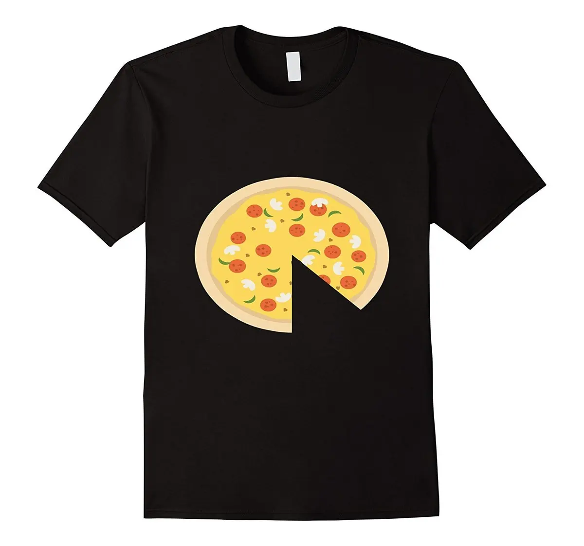 

Mens Pizza Piece Slice Missing Father Son Funny Cute T-Shirt T Shirt Men Black Short Sleeve Cotton Hip Hop Print Tee Shirts