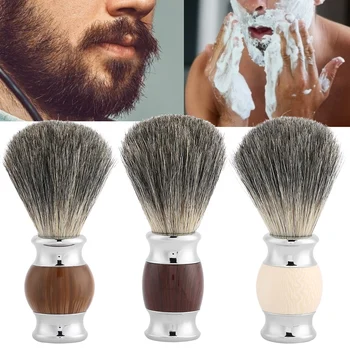 

Men Soft Synthetic Hair Beard Mustache Shaving Brush Barber Salon Tool Beard Cleaning Brush Shave Razor Brush With Wood Handle