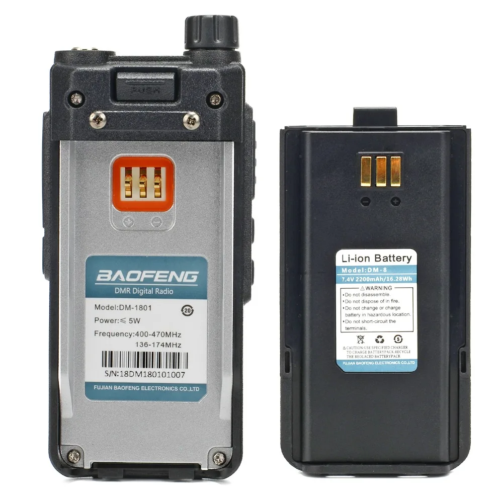 Рация Baofeng DM 1801 Ham 10 км Vhf Uhf двойное время DMR радио цифровой аналоговый