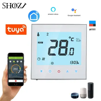 

tuya smart life app LCD Electric floor Heating Temperature Controller Weekly Programmable Thermoregulatorwith Alexa google home