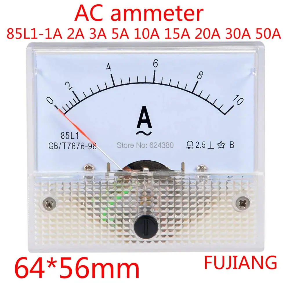 AC 0-20A 2A 3A 5A 10A 15A 30A 50A Аналоговый амперметр Панель Ампер ток измеритель 85L1 Вольтметр Амперметр Указатель амперметр переменного тока