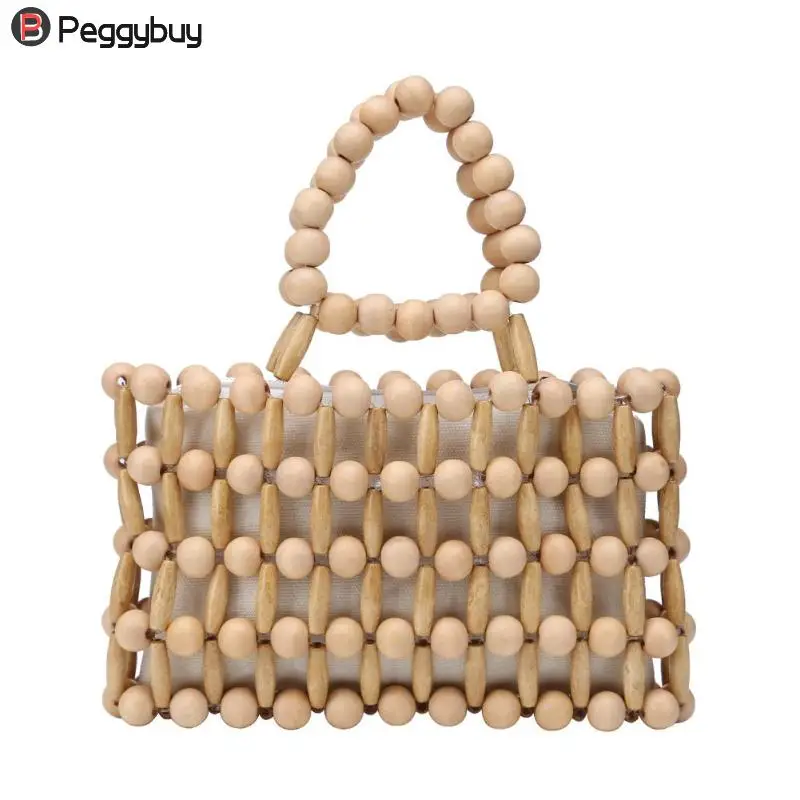 

Vintage Natural Bamboo Women Bags Mini Summer Beach Clutch Handbags Brand Designer Tote Bag