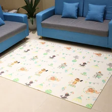 Экологически чистый коврик реверсивный складной коврик без запаха с милым животным принтом детский коврик для ползания