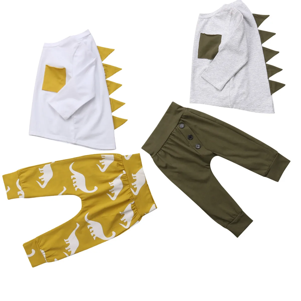 

Fashion Newborn Toddler Baby Boys Outfits Clothes Dinosaur Shirts +Pants Leggings Autumn Boy Clothing Set