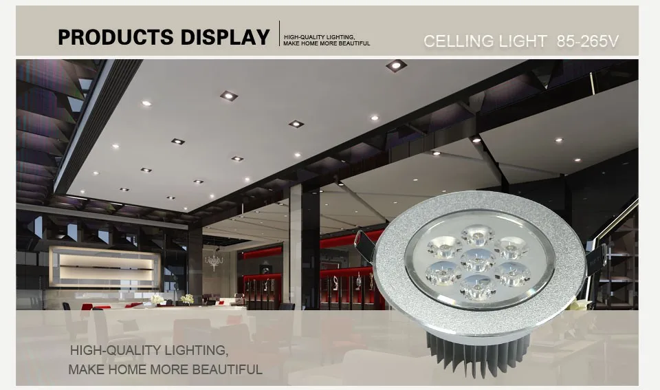 Manchas de Teto Lâmpada com Motorista w para Baixo Local Levou Downlights Leds Spot Light 85 V-265 v 3 w 5 7 9 12 15 Luzes Iluminação 3 Luzes e Iluminação