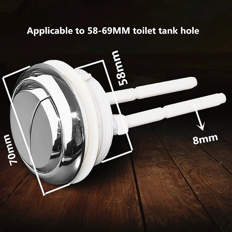 

Top diameter 7cm Round Toilet double Push Buttons,ABS Plastic Universal Big Round toilet water tank cover switch dual button