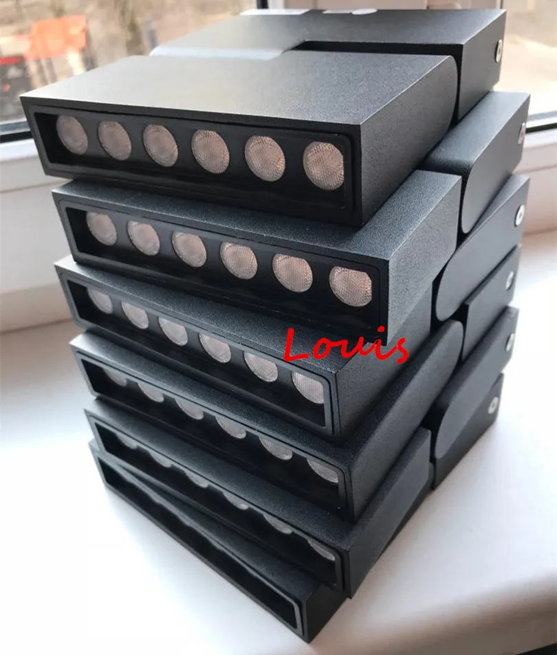10X6 W 12W регулируемое светодиодное освещение трека 2 провода 1 фаза AC85 265V