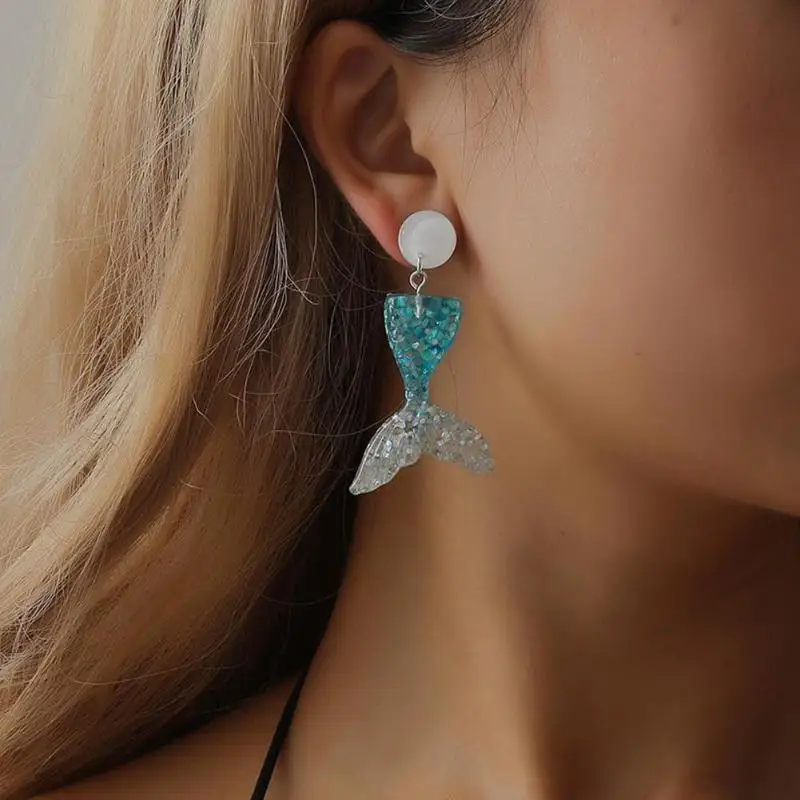 

2019 Fish Tail Dangle Earrings Women Geometric Earrings Casual For Women Party Summer Beach Jewelry