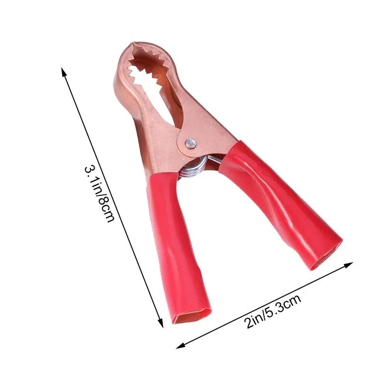 2 piezas de batería de coche Clips conectados Clip de la batería dientes batería Clipper cargador de accesorios para saltar a circuito de Cable vehículo 2 piezas de batería de coche Clips conectados Clip de la batería dientes batería Clipper cargador de accesorios para saltar a circuito de Cable vehículo