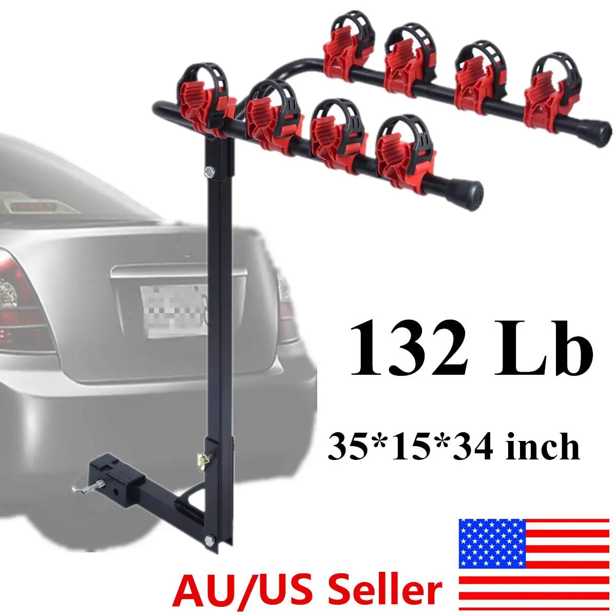 Bike Bicycle Rack 4 Bike Hitch Mount Carrier Car Racks Carrier Quick Install Bicycle Bike Rack Mountain Road Bike Accessories