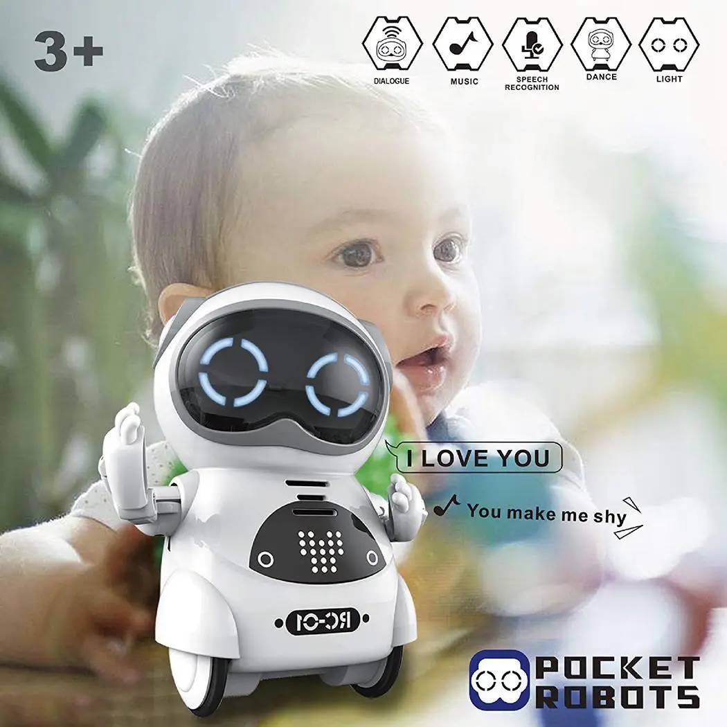 Kids Mini Pocket Robot Toy Intelligent robot Interactive Dialogue could recognize voice and reply Kids Mini Pocket Robot Toy Intelligent robot Interactive Dialogue could recognize voice and reply