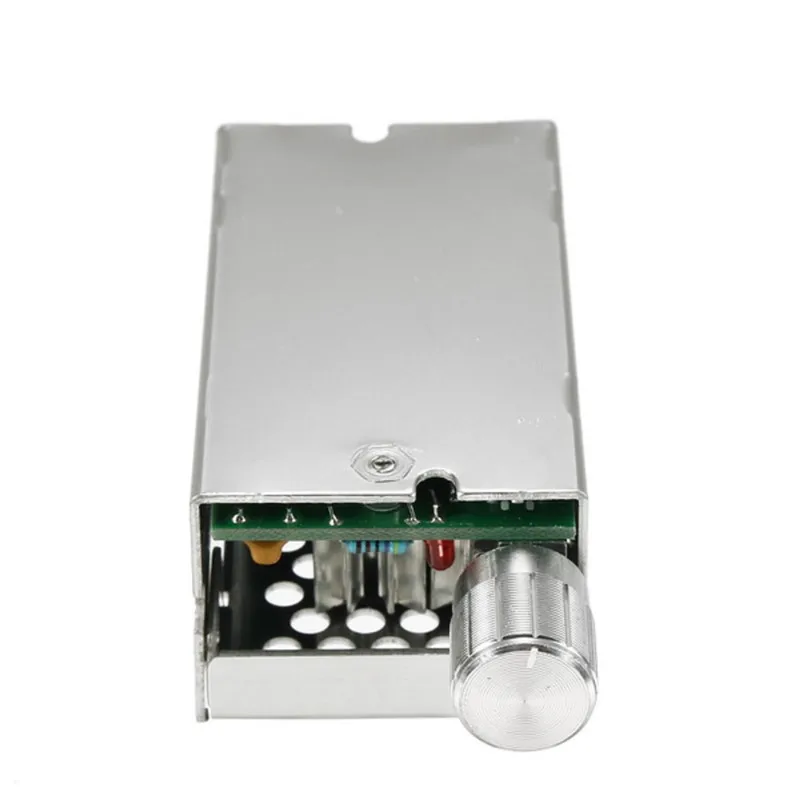 

12-50V 30A 500W Mini Adjustable Speed Controller DC Brush Motor Speed PWM Controller with Control Switch Metal Sliver Case