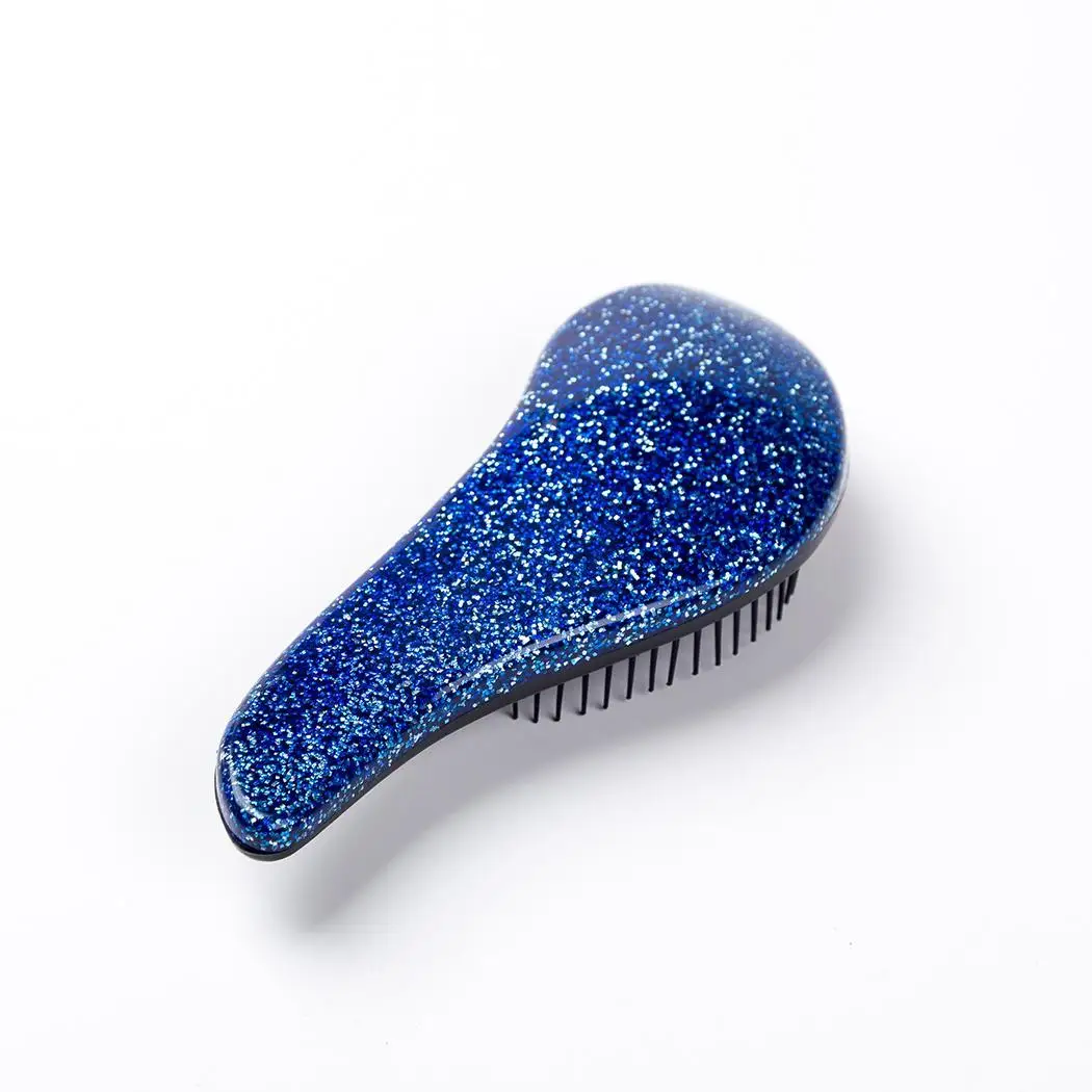 

Anti-static Hair Brush Handle Tangle Detangling Purple, Pink, Blue, Silver, Gold Comb Massage Comb Salon Hair