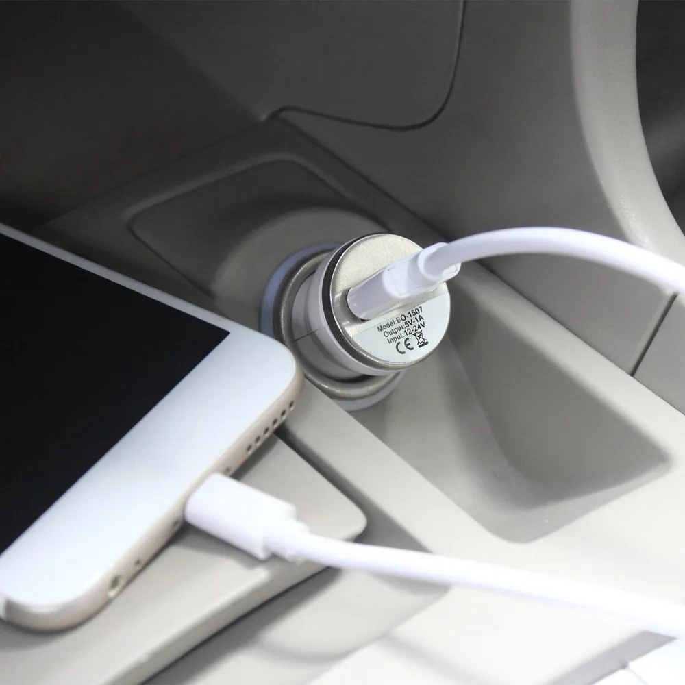 Подлинное автомобильное зарядное устройство USB зарядное устройство адаптер питания вход 12-24 В DC выход 5,0 в 1000 мА для Apple IPod Touch для IPhone 4 3G 4G 4S