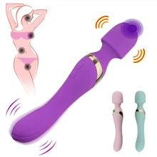 Magic AV Wand Massager Waterproof Dildo Vibrator 10 Speed G Spot Clitoris Stimulator Charging Dual Vibrators Sex Toys for Women