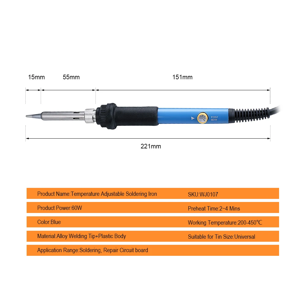 JelBo паяльник с регулируемой температурой 60 Вт Электрический паяльник паяльная станция паяльник сварочный наконечник ремонт ручной инструмент ЕС
